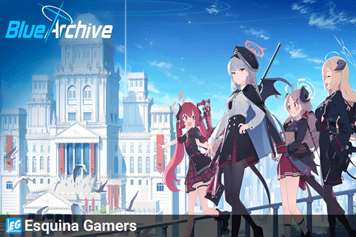 cuatros personajes de Blue Archive