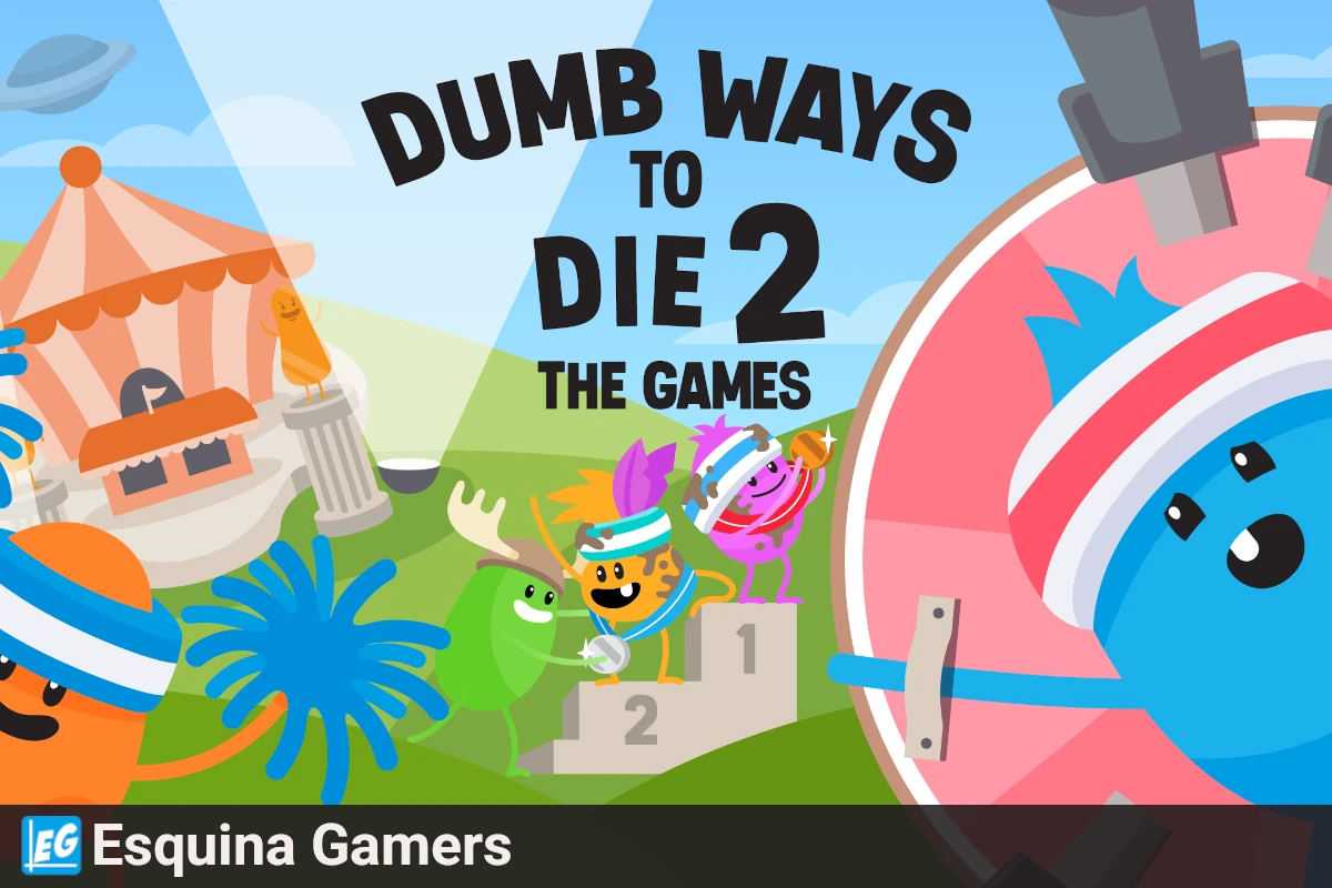 Dumb Ways to Die 2 gratis en Epic Games móvil con personajes del juego en escena divertida