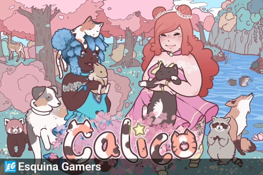 Portada del juego Calico mostrando personajes y animales en un entorno de fantasía.