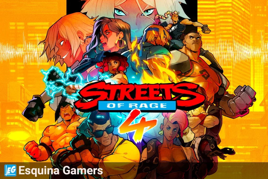 Ilustración oficial del juego Streets of Rage 4 destacando a Axel, Blaze y nuevos personajes en Android
