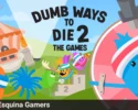 Dumb Ways to Die 2 gratis en Epic Games móvil con personajes del juego en escena divertida
